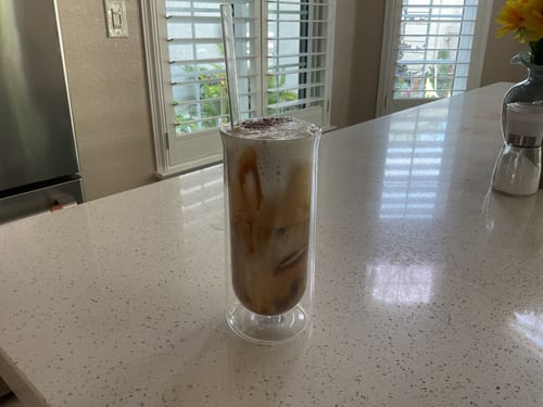 Customer photo review of FLUR Iced Coffee Glasses