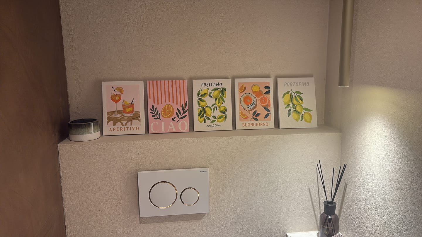 Customer photo review of 6 Mini Paintings | Italiaanse ''Dolce Vita'' set