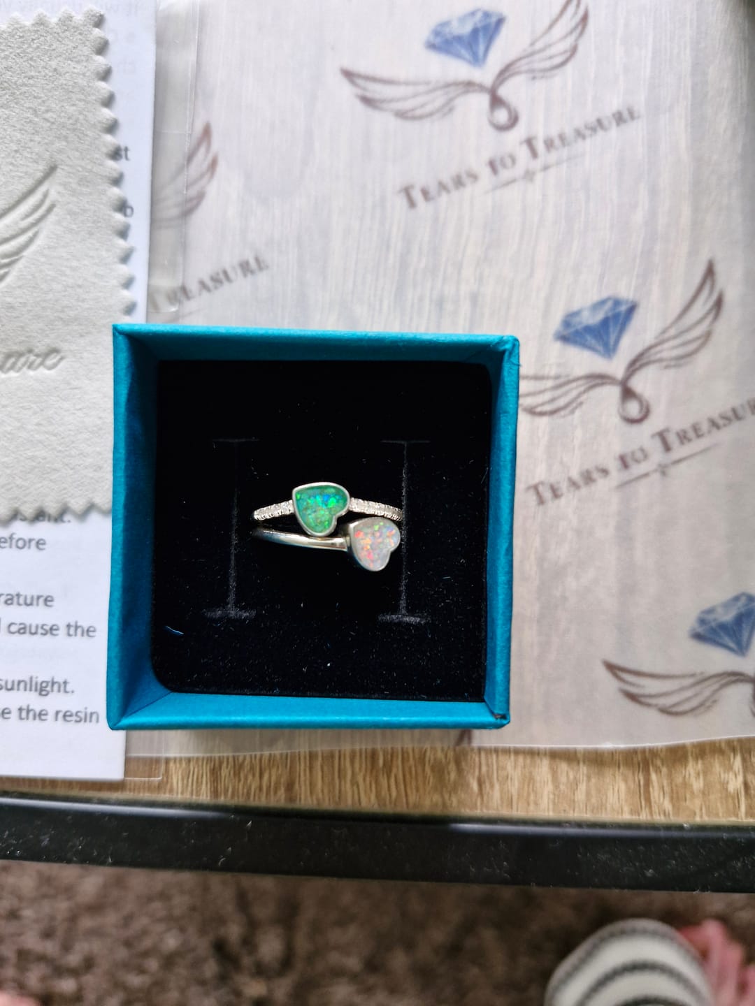 Customer photo review of Double heart ring