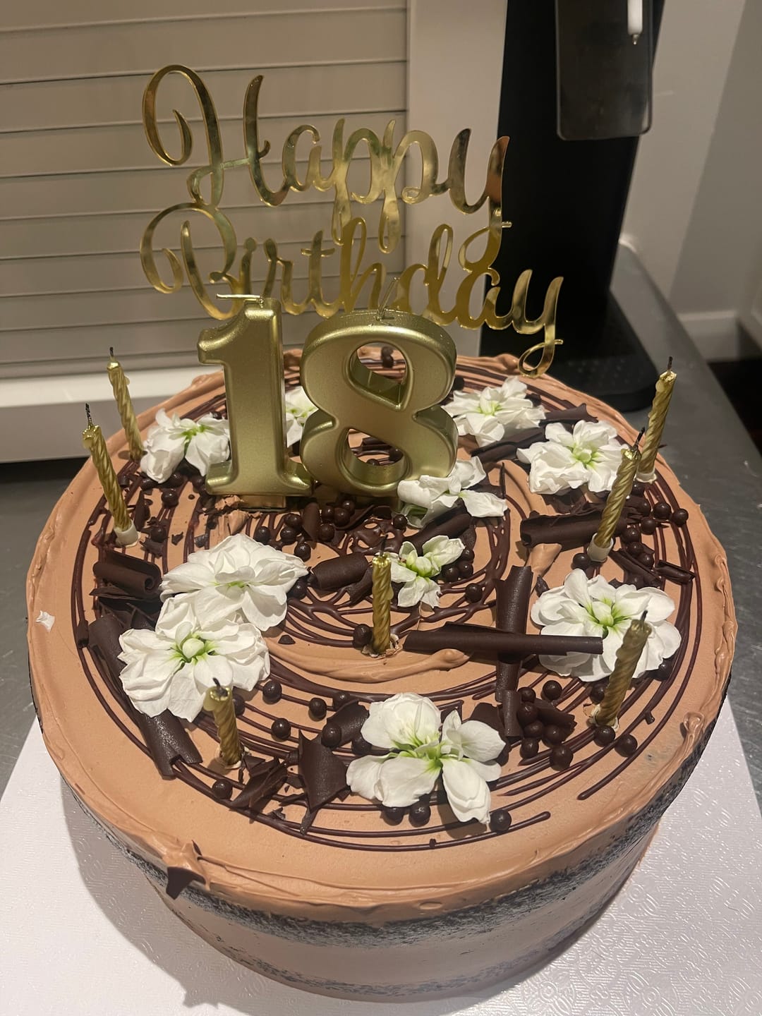 Customer photo review of double chocolate cake