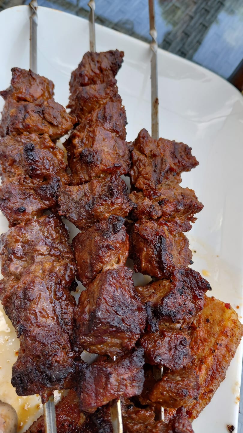 Customer photo review of Rinder-Schaschlik BBQ – rauchig-süß mariniert & grillfertig | mySchaschlik