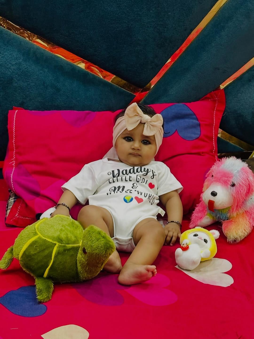 Customer photo review of Daddy's Little Girl and Mama's Whole World Cotton Romper