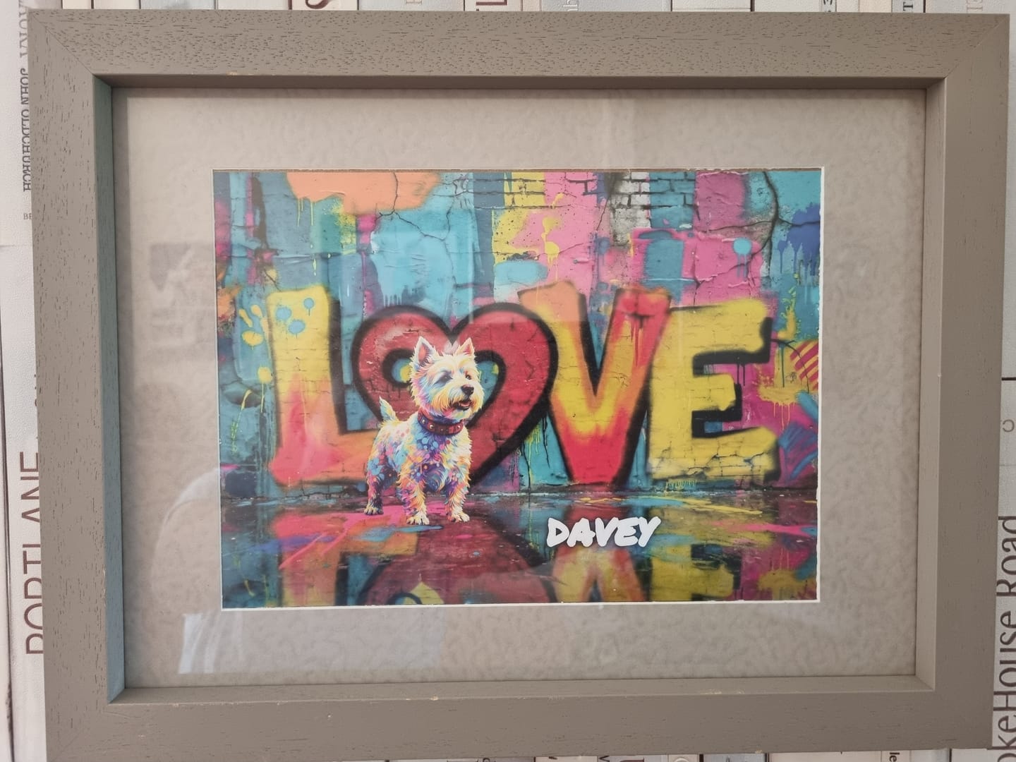 Customer photo review of Streetart - Gepersonaliseerde poster
