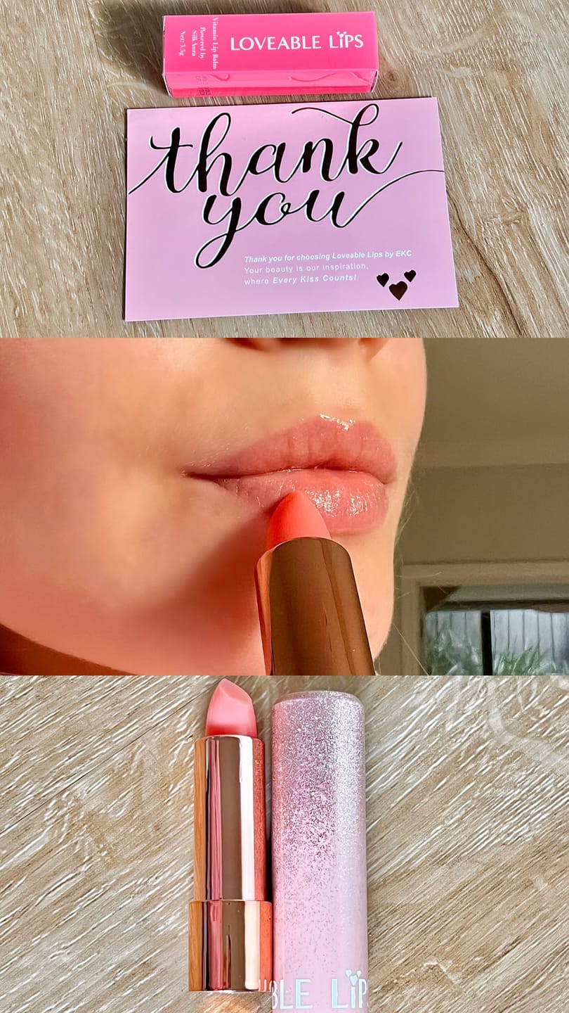 Customer photo review of Peach Radiance Lip Balm