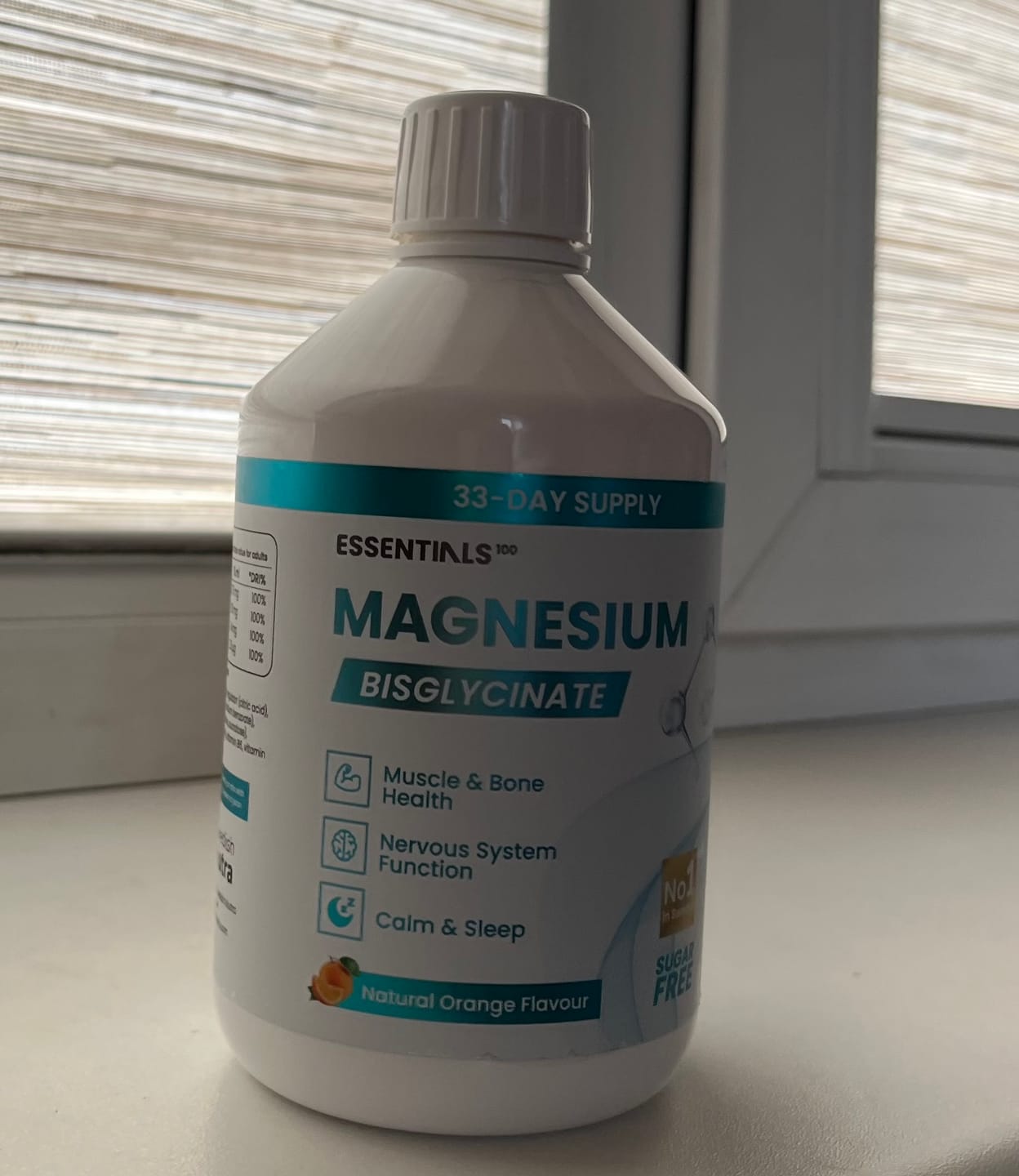 Customer photo review of Essentials 100 Magnesium Bisglycinate - skystas magnio bisglicinatas nervų sistemai ir raumenims, 500 ml