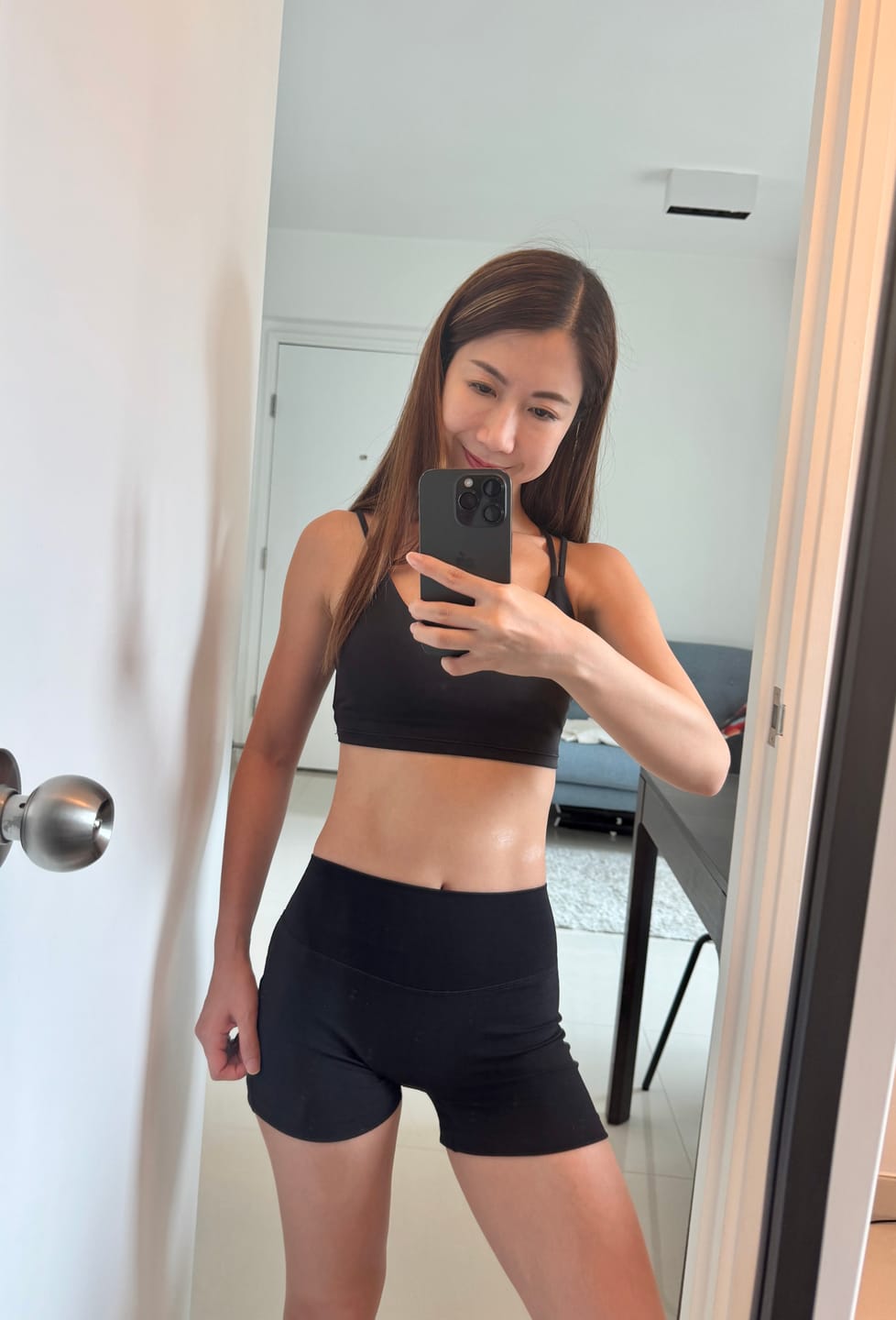 Customer photo review of W130 Amore Scrunch Shorts