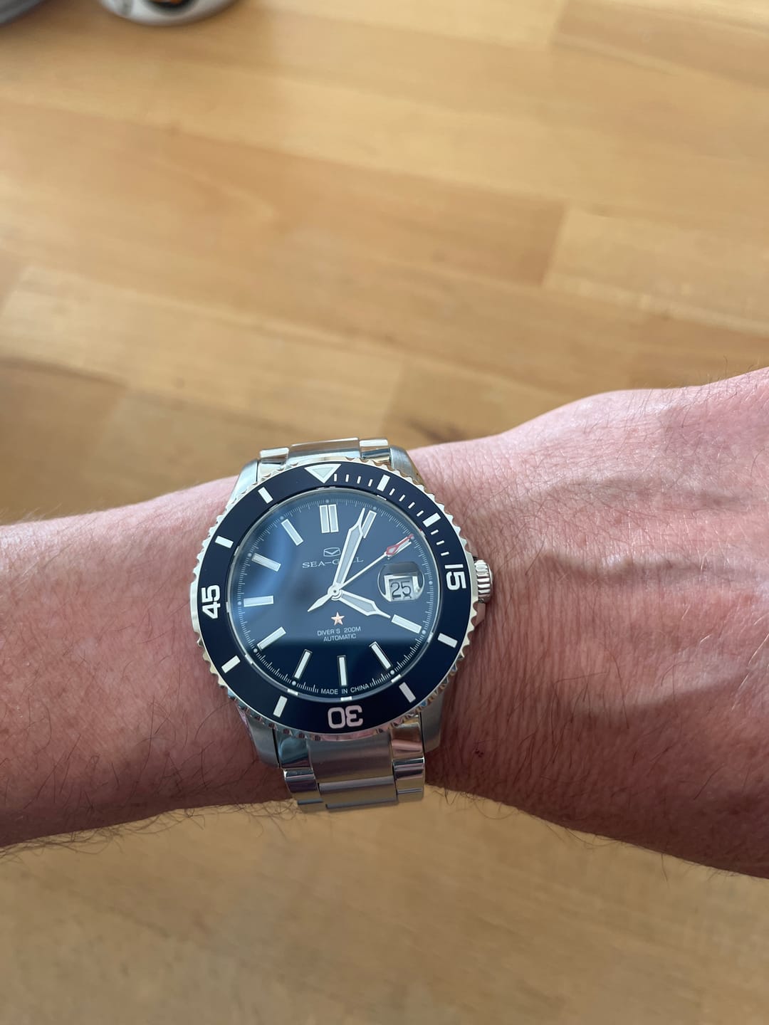 Customer photo review of Ocean Series 200m Waterproof Magnified Date Window Dive Watch 44mm