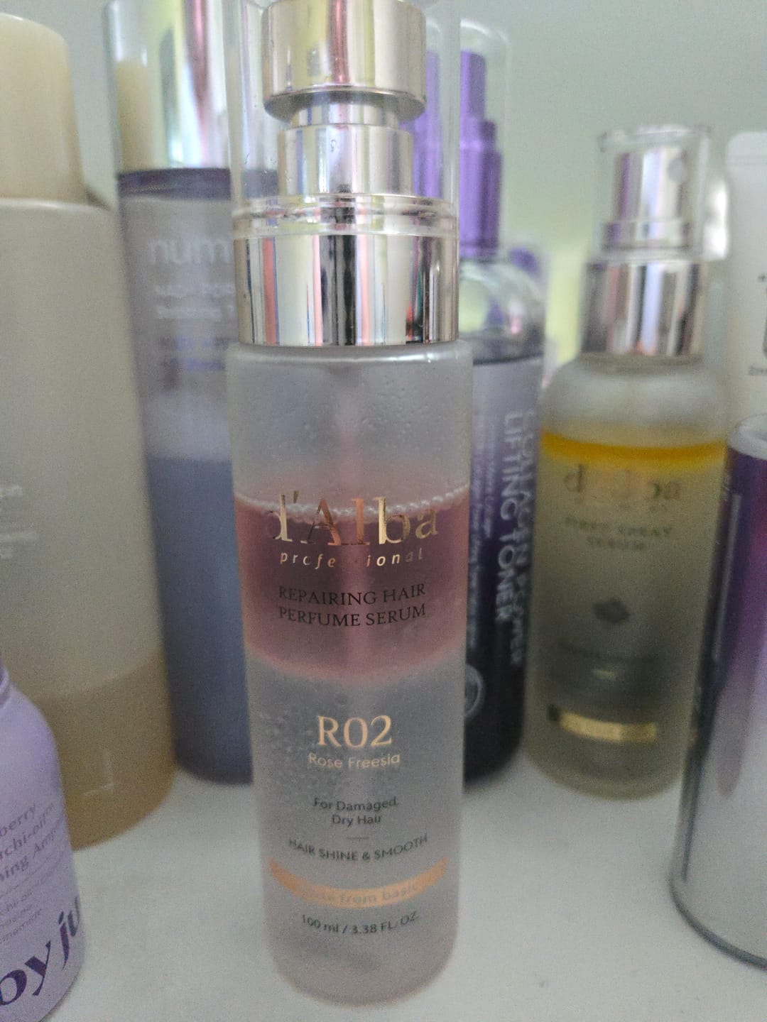 Customer photo review of d'Alba - Sérum spray réparateur pour les cheveux – 50/100ml