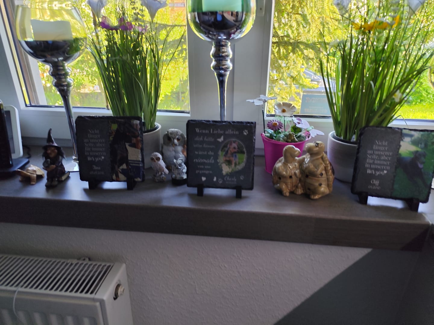 Customer photo review of Personalisierte Schieferplatte - Für immer im Herzen