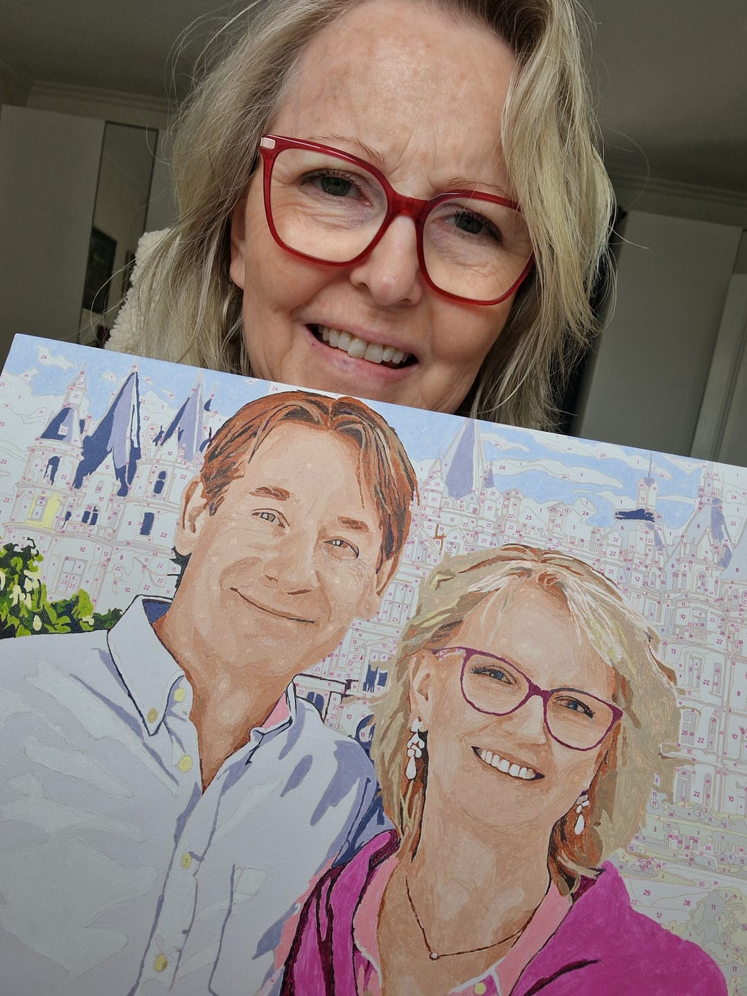 Customer photo review of Custom Paint by Numbers Kit for Personalized Artwork
