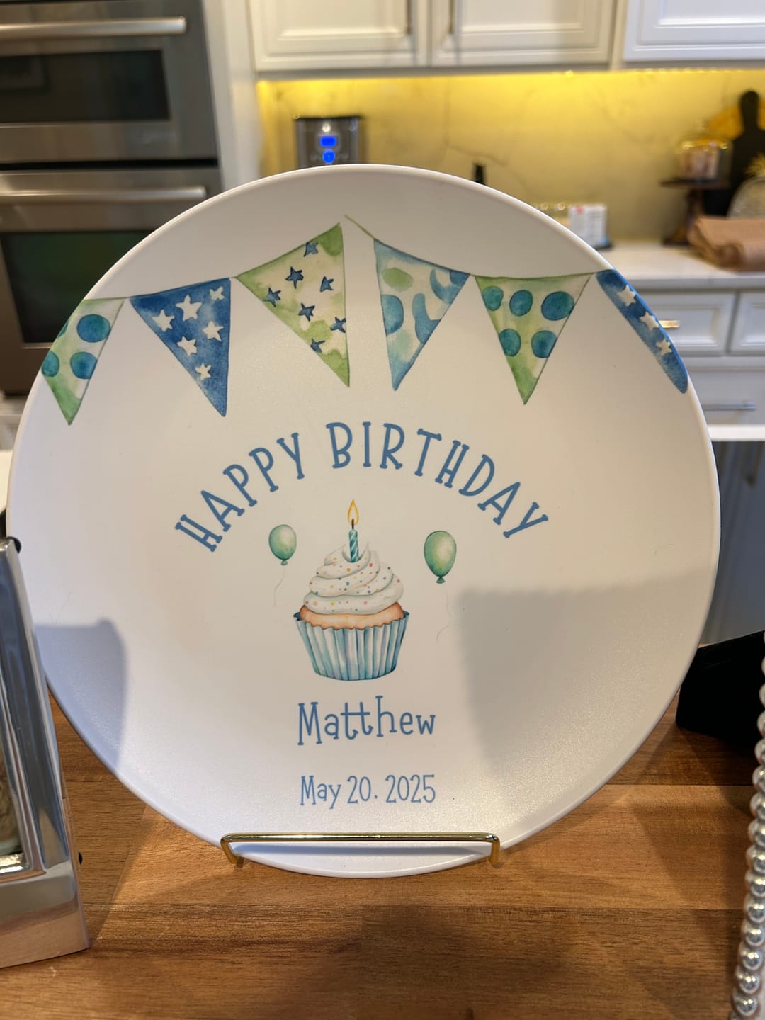 Customer photo review of Boy Birthday Banner Plate