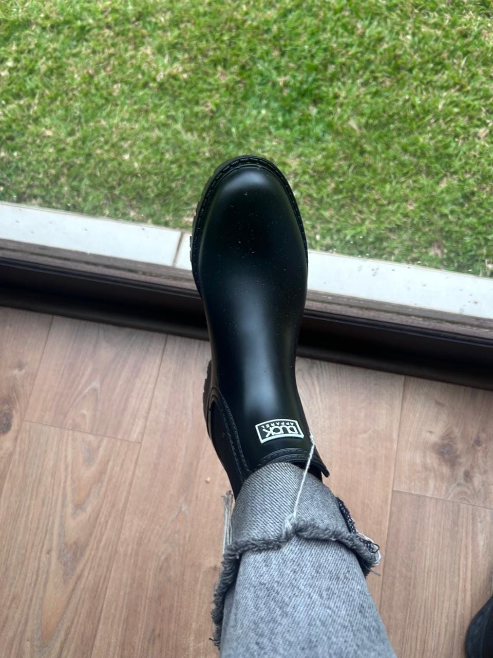 Customer photo review of Ink Rain Boots