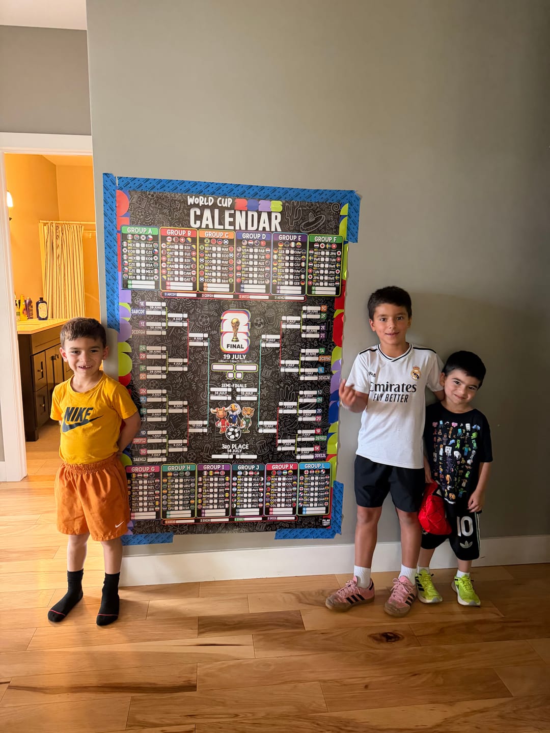 Customer photo review of World Cup 2026 Wall Calendar Poster