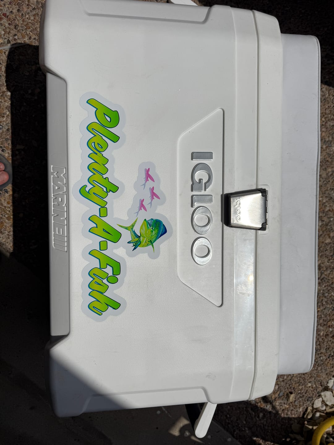 Customer photo review of Custom Kiss-Cut Boat Stickers