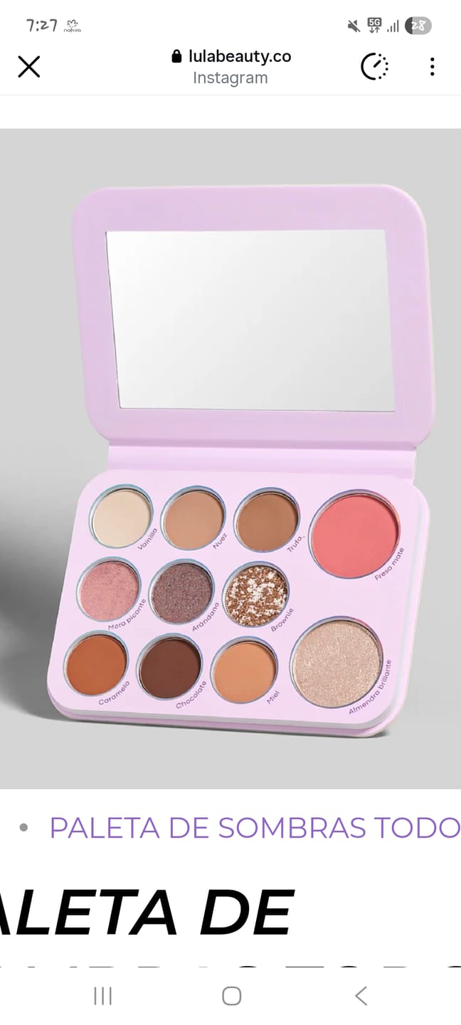 Customer photo review of PALETA DE SOMBRAS TODO EN UNO