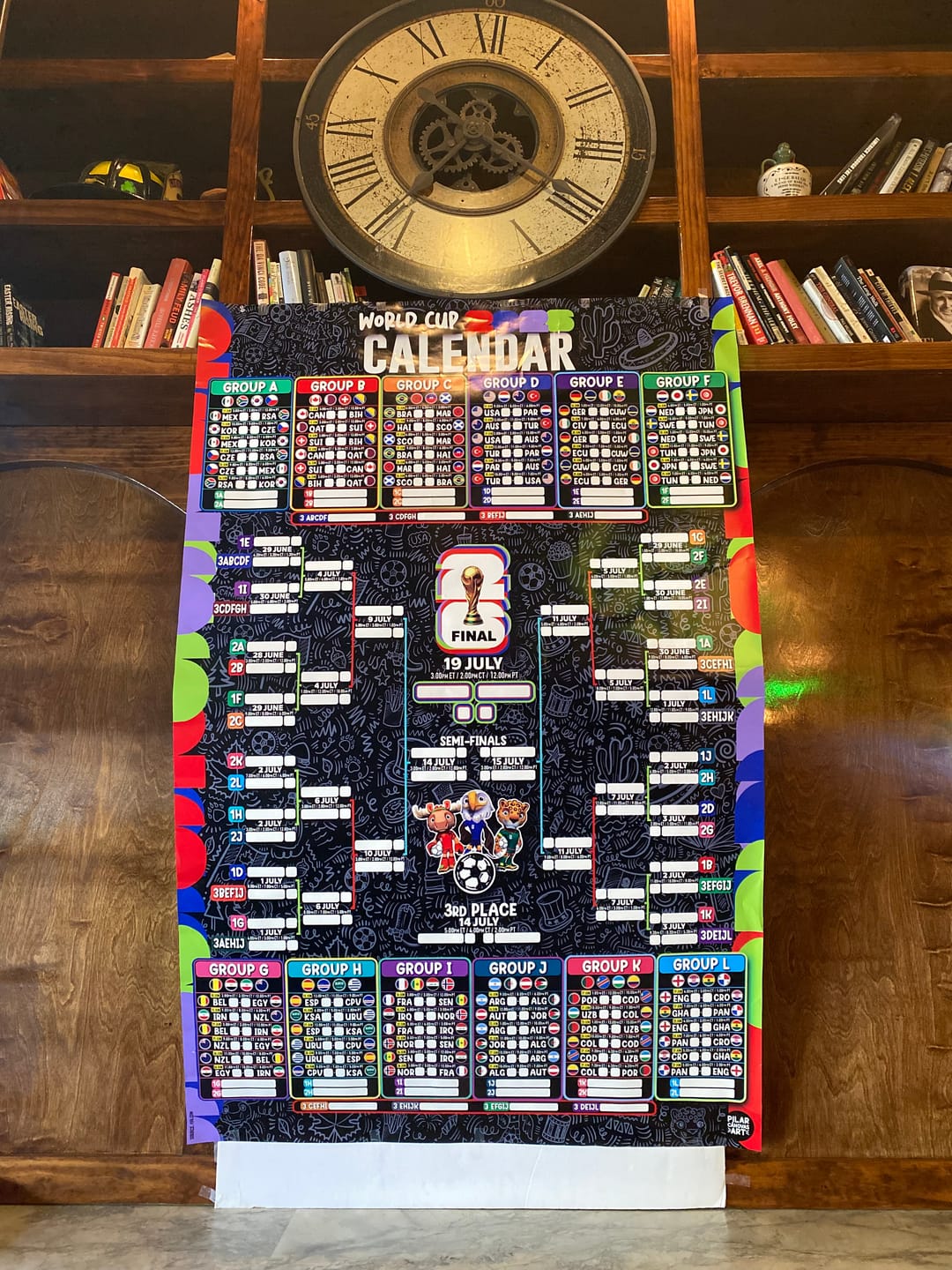 Customer photo review of World Cup 2026 Wall Calendar Poster