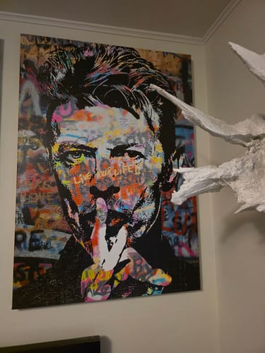 Customer photo review of Bowie Graffiti Canvas Set