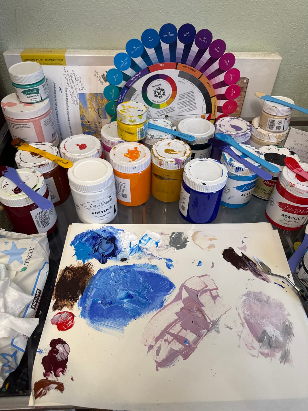 Customer photo review of Phthalo Green | Thick & Creamy Acrylic Paints for Artists | DabblePaints™