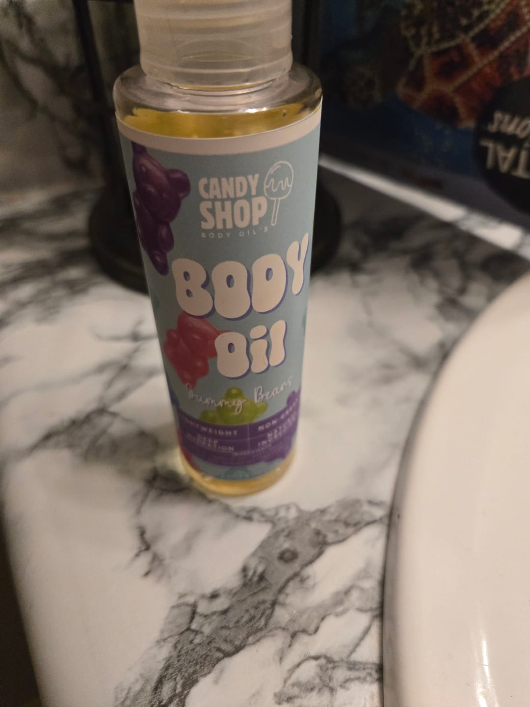 Customer photo review of Cotton Candy Body Oil