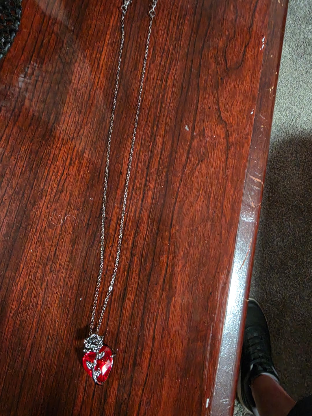 Customer photo review of Blood Rose Necklace