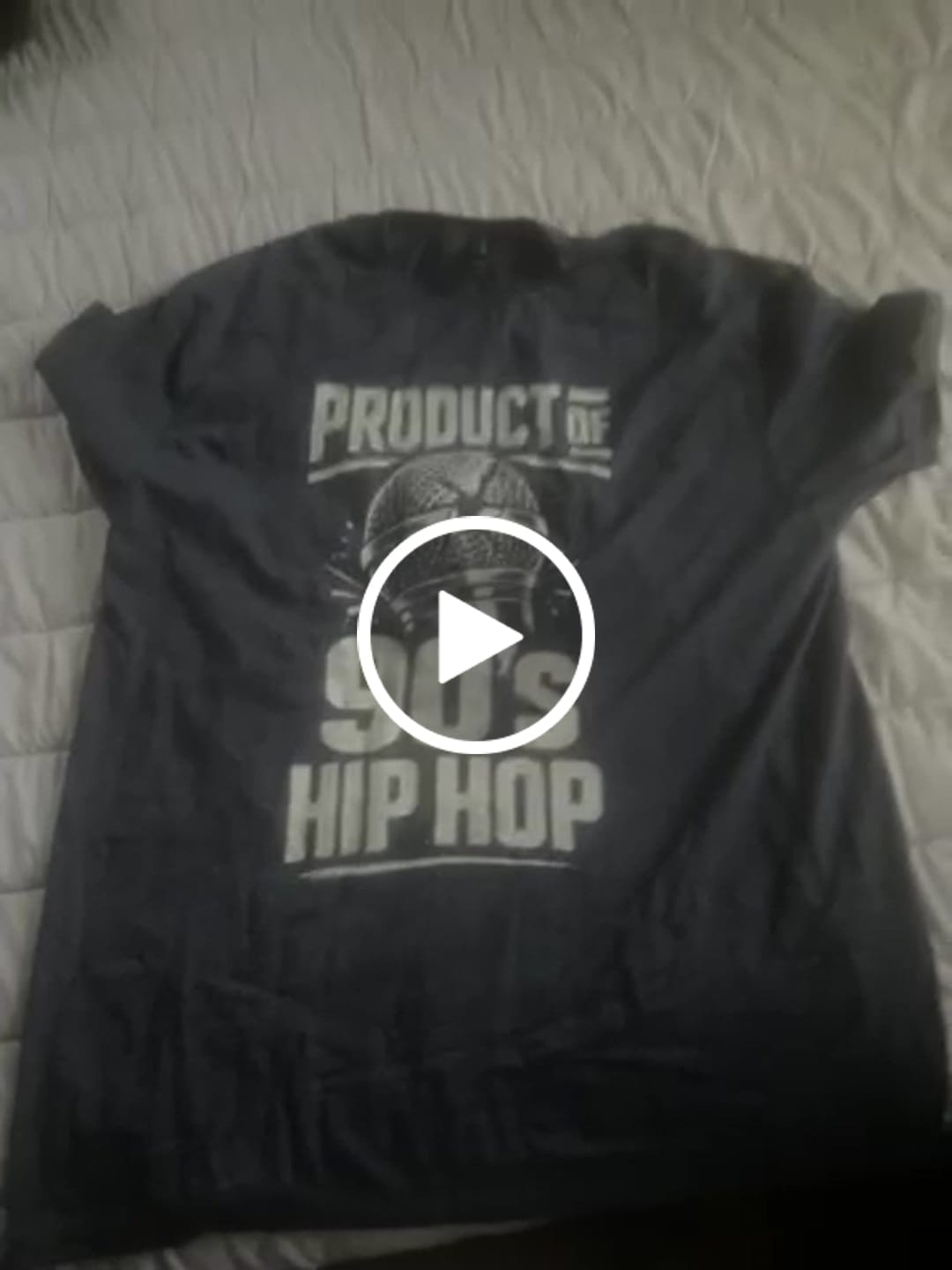 Customer video review of Product of 90s Hip Hop Mic Tee