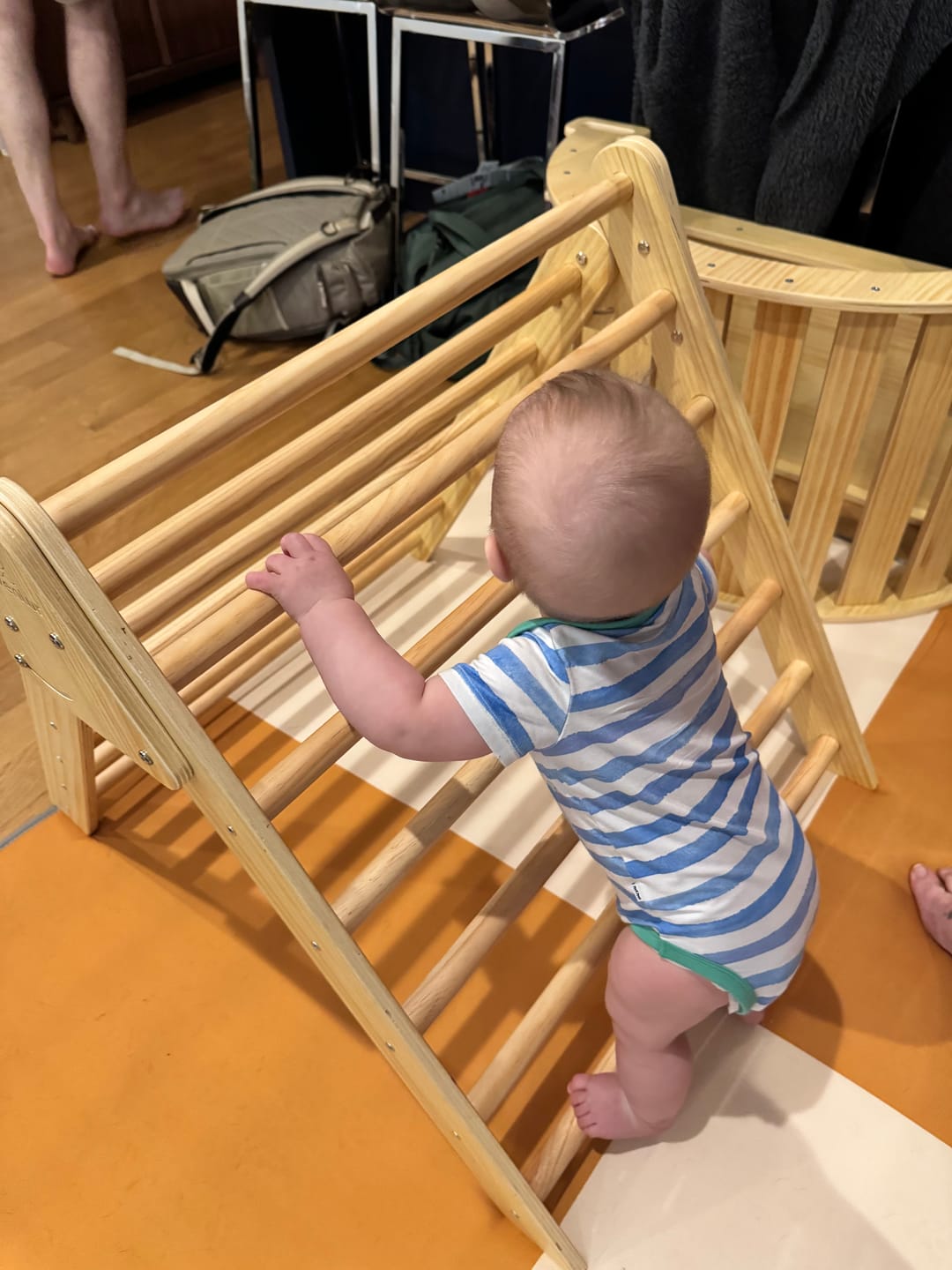 Customer photo review of Hazel | Pikler Triangle, Slide & Rocker Set