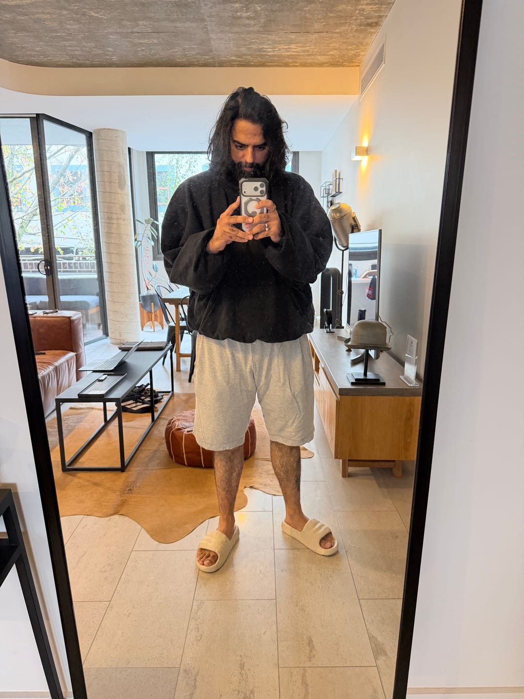 Customer photo review of Yeezy x Gap x Balenciaga Dove Hoodie 'Black'