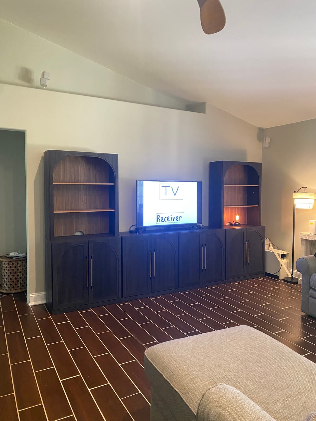 Customer photo review of Jagger Wood Door Entertainment Center Wall Unit (6-Piece)