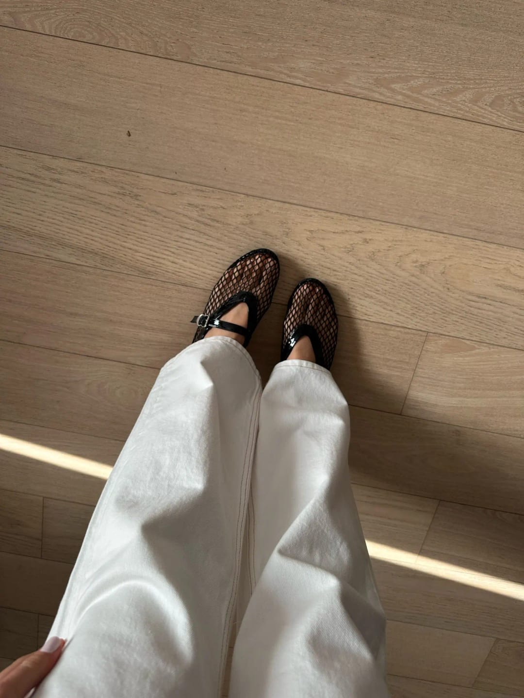 Customer photo review of Jessica Mesh Ballet Flats