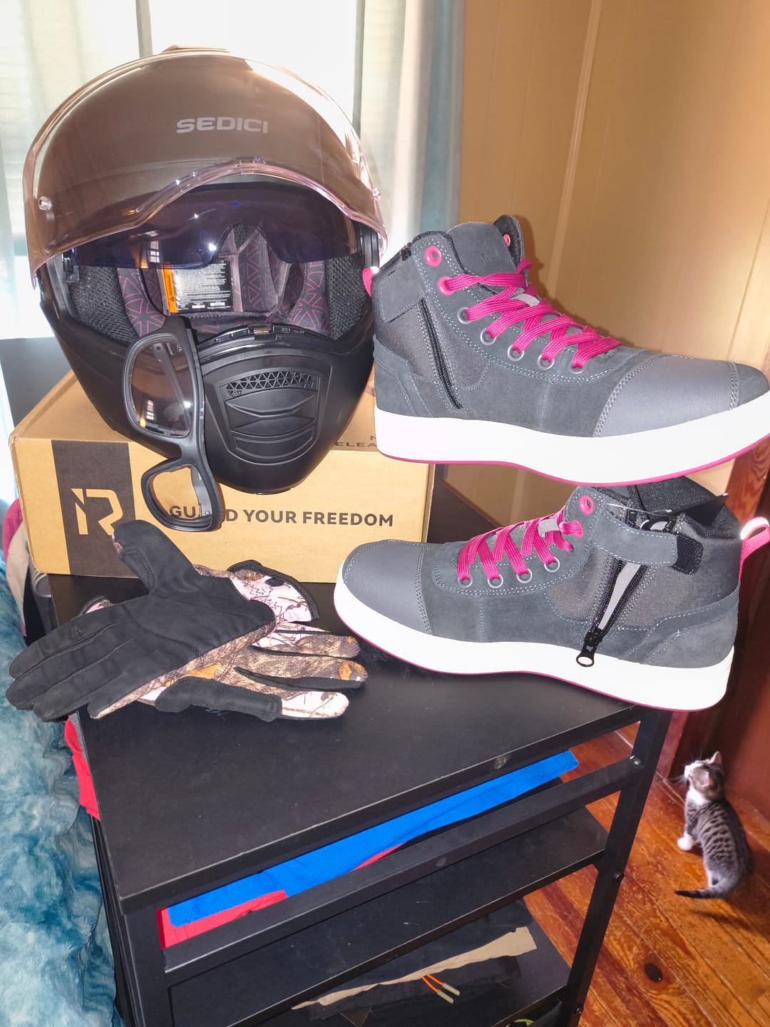 Customer photo review of RIDEIRON Street Height Increasing Motorcycle Riding Shoes | MS6002