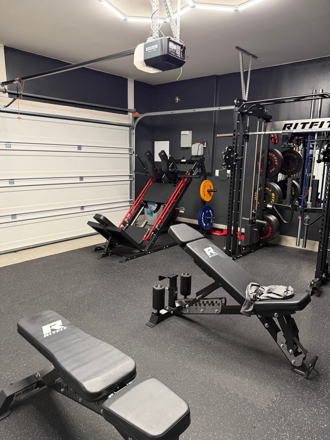 Customer photo review of RitFit Vintage Color-Coded Steel Olympic Plates 2-Inch