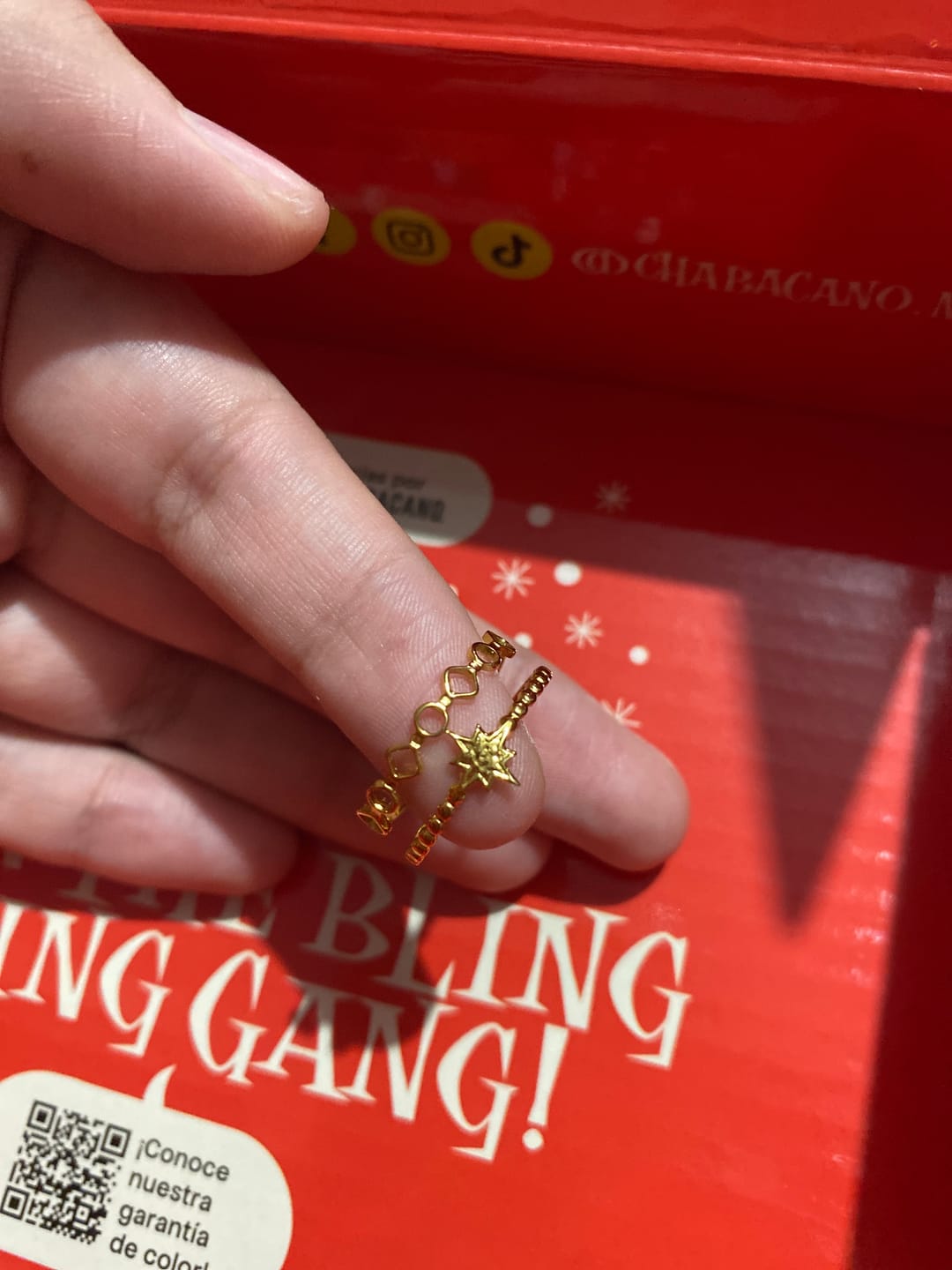 Customer photo review of Anillo Ajustable Star