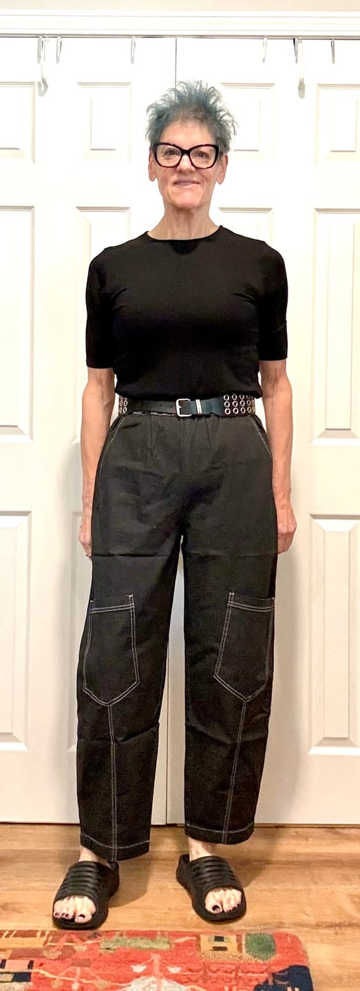Customer photo review of Denim Papaya Relaxed Pants, Black