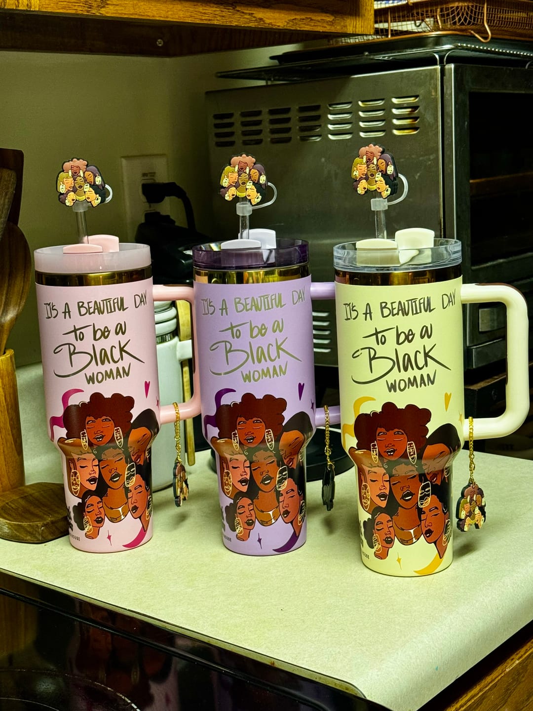 Customer photo review of Limited Edition "Crème Brûlée" Insulated Tumbler – Pinklomein x Cecilia's House Collab