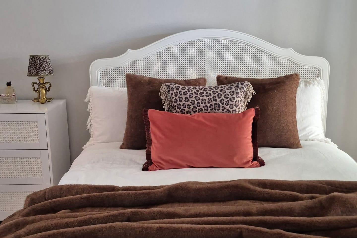 Customer photo review of Bullion Fringe Leopard Cushion Cover 50x50cm