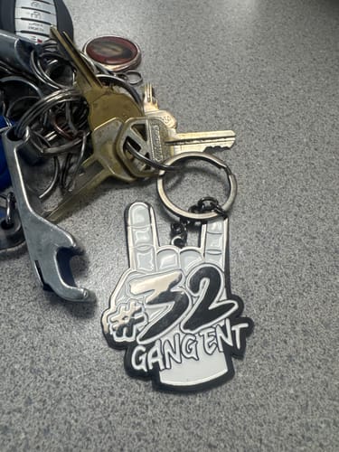Customer photo review of 32 GANG METAL KEYCHAIN