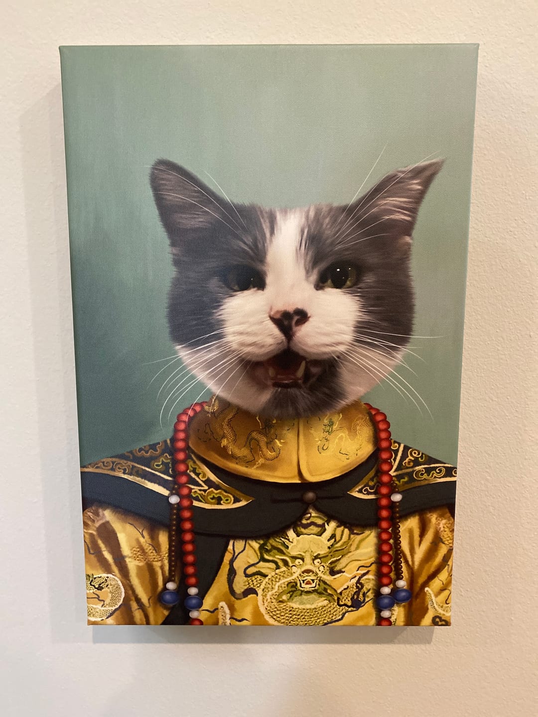 Customer photo review of The Queen Regent - Custom Pet Canvas
