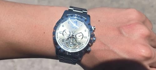 Customer photo review of CURREN Men's Sophisticated Automatic Mechanical Watch