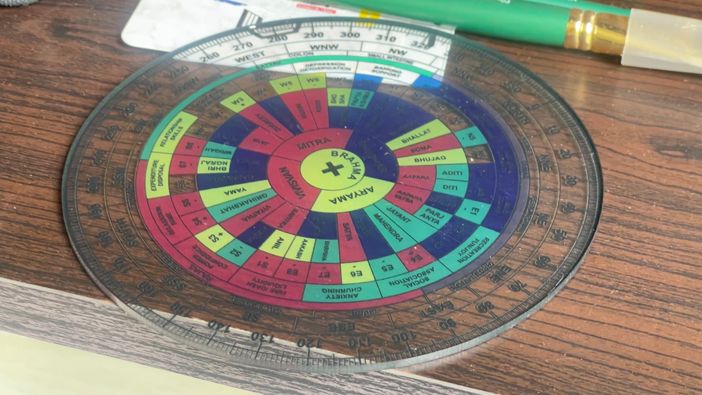 Customer photo review of English Shakti Chakra Acrylic Plate – Vastu Remedy for 32 Entrances & Zone Alignment | Ideal for Vastu Degree Placement Tool | 6/7/9/12 Inch Sizes