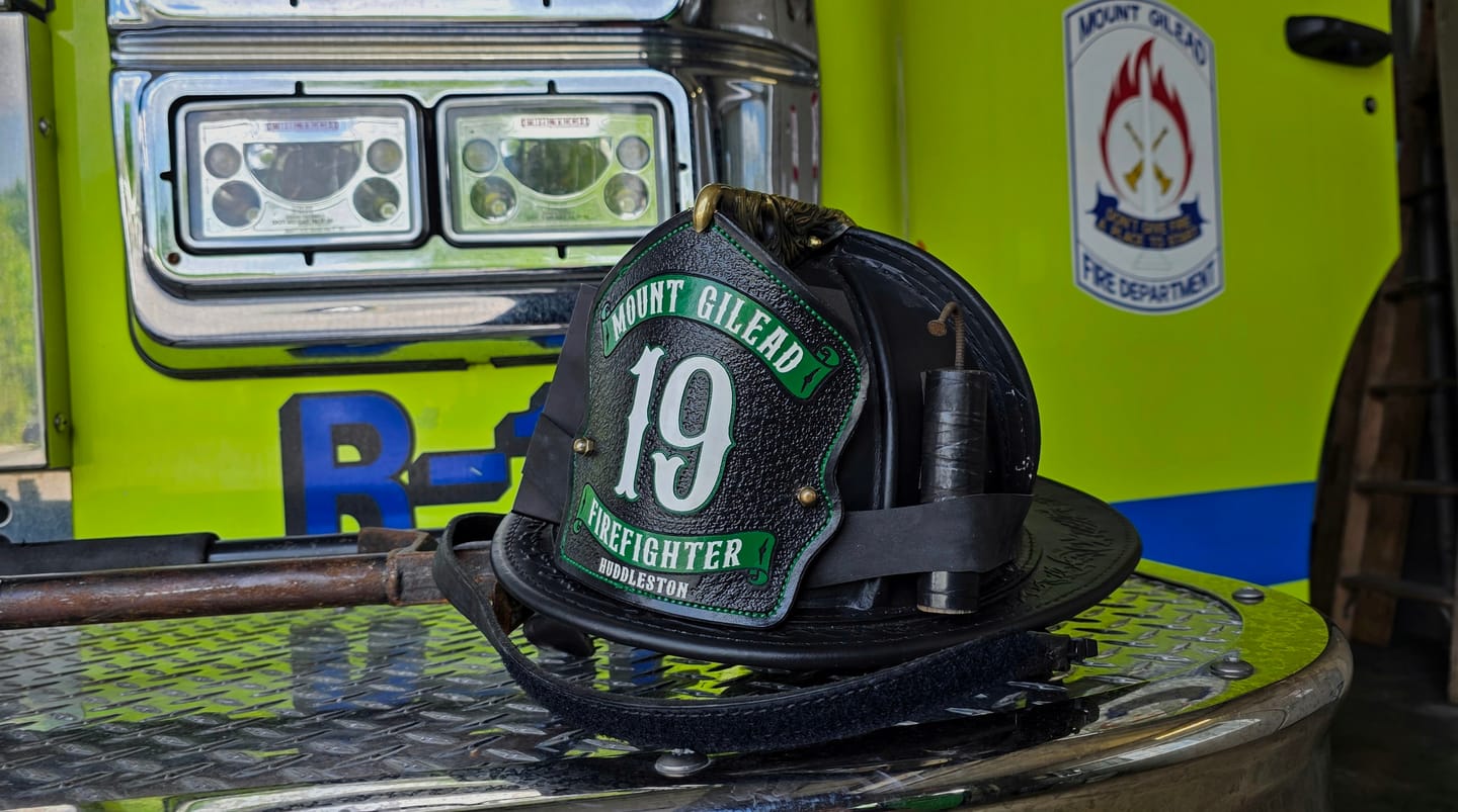 Customer photo review of The Backstep Firefighter Helmet Shield