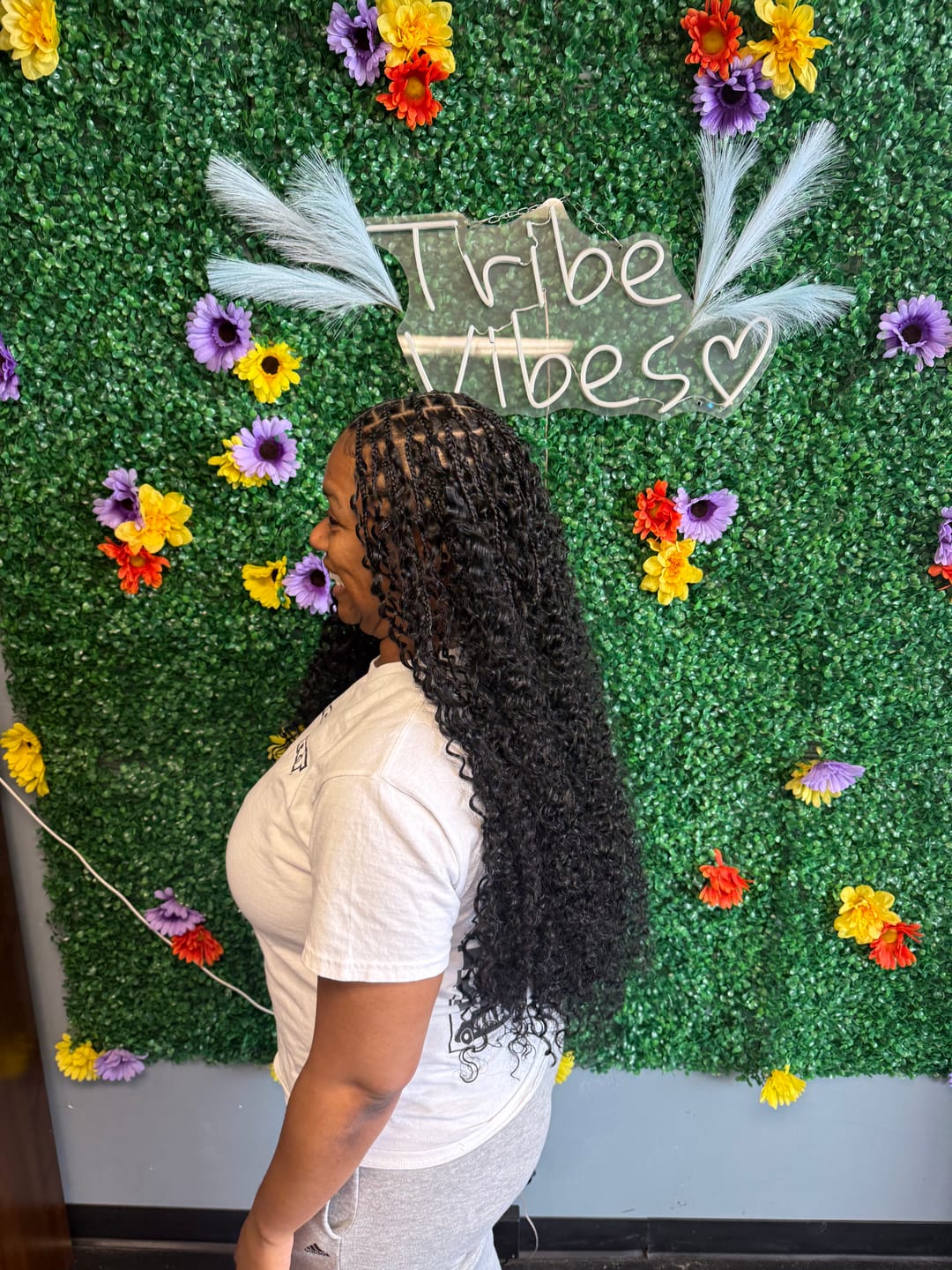 Customer photo review of Bobbi Boss Miss Origin Seamless Crochet Braids - HAWAIIAN JERRY 20" - 100% Human Hair Blend