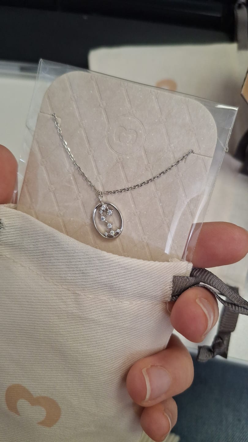 Customer photo review of Collar Signos Brillantes