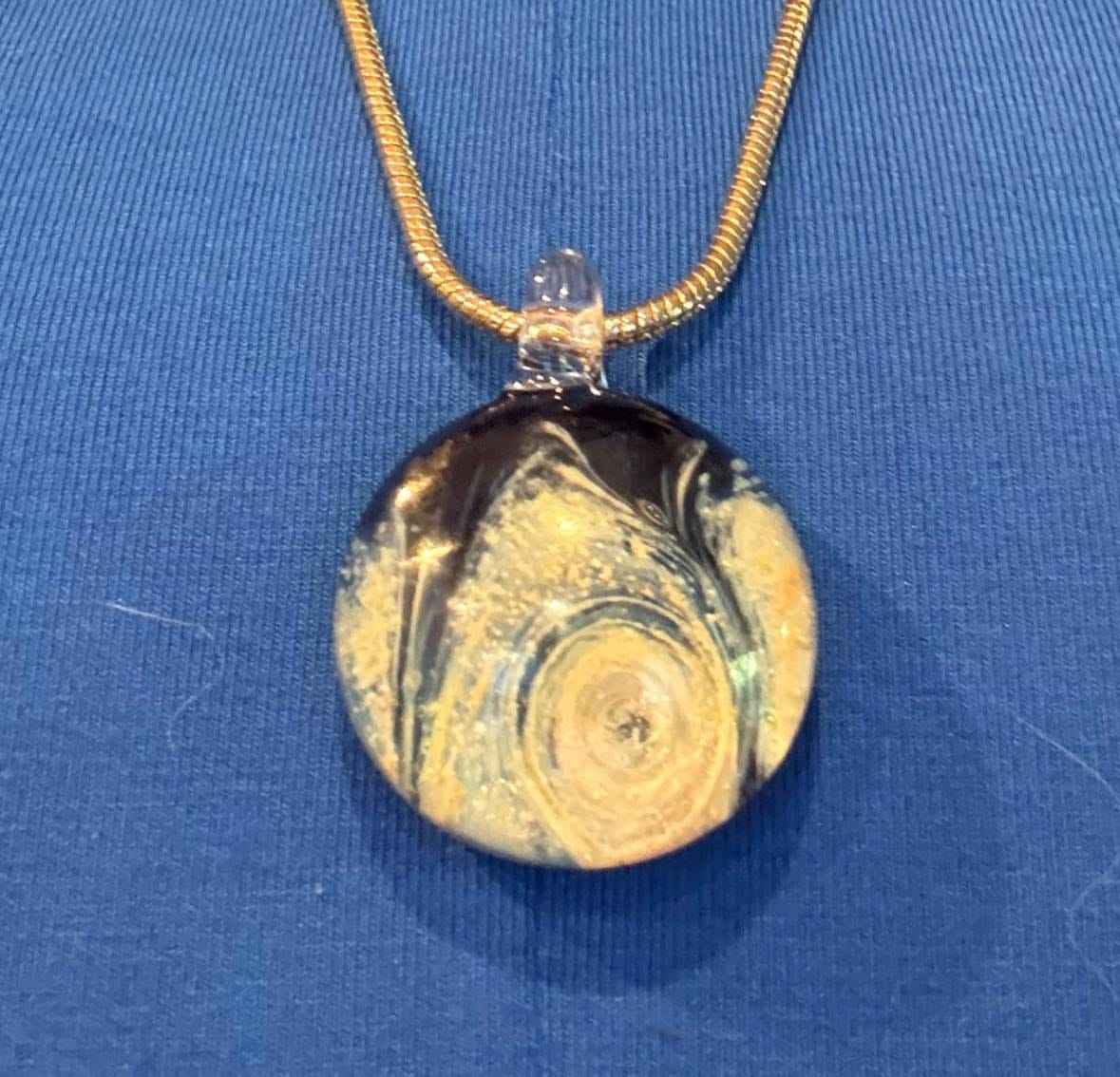 Customer photo review of Nightswirl Cremation Pendant