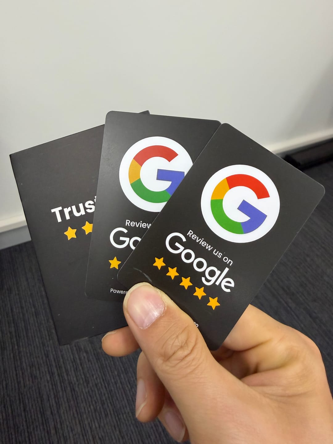 Customer photo review of Google Review Card - Black