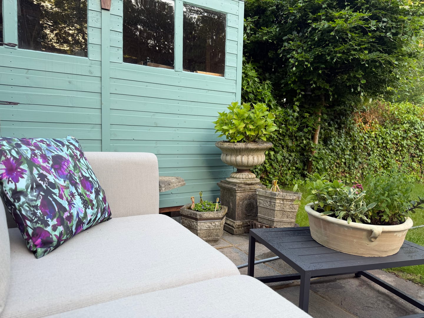 Customer photo review of Outdoor Garden Waterproof Cushion - Herbaceous Border