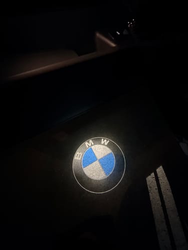 Customer photo review of BMW iX I20 Premium Door Puddle Lights Multiple Designs 2022-2026