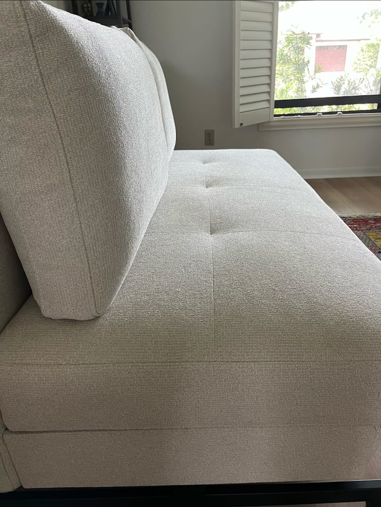 Customer photo review of Bamton Armless Sofa Bed
