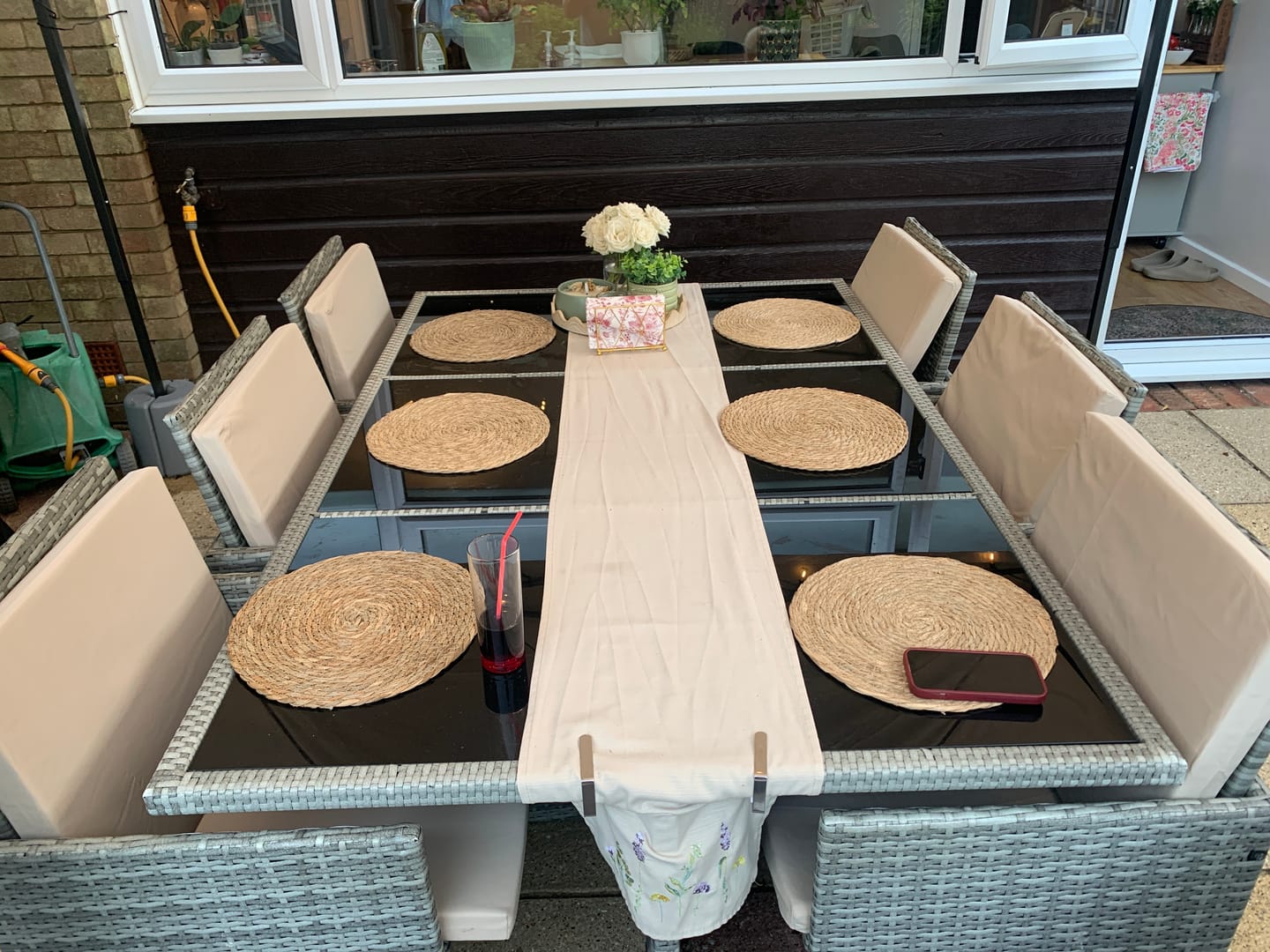 Customer photo review of Water-Resistant Rattan Furniture Chair Seat Pad Garden Chair Cushions