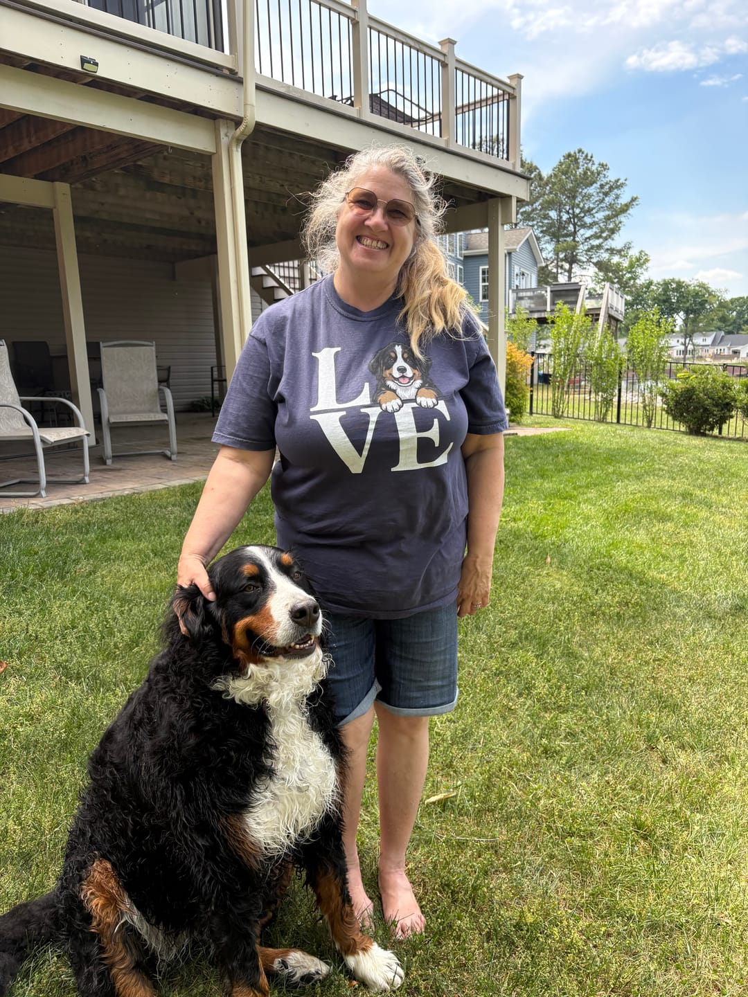 Customer photo review of Bernese Mountain Dog Puppy Love T-Shirt