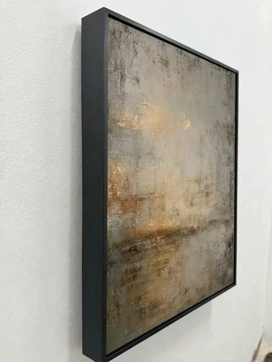 Customer photo review of Gold Leaf Misty Abstract Painting